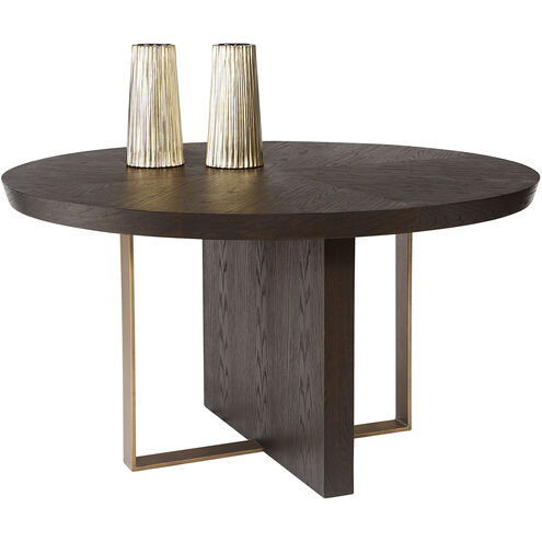 Lars 55 X 29.5 inch Espresso / Antique Brass Dining Table